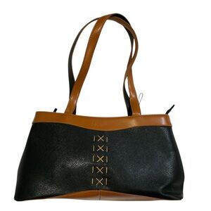 MK Signature Black and Tan shoulder Bag